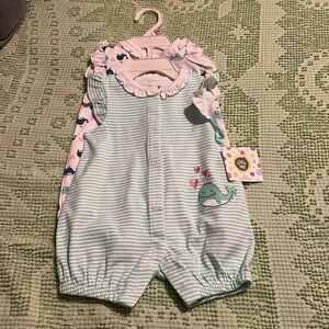 Little Me 2 Pack Rompers 9 Months NWT